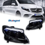 For 2016-2023 Mercedes-Benz Vito W447 Headlight Assembly – 2024 New Style LED Projector Headlights with LED DRL, Aftermarket Front Lamp Upgrade