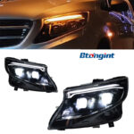 For 2016-2023 Mercedes-Benz Vito W447 Headlight Assembly – 2024 New Style LED Projector Headlights with LED DRL, Aftermarket Front Lamp Upgrade