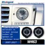 For Old Model Mercedes-Benz G-Class W463 G500 G63 G350 G400 G55 – Upgrade to New Style Smoked Multibeam LED Headlight Assembly