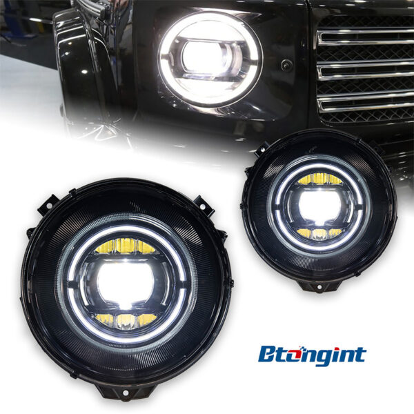 For Old Model Mercedes-Benz G-Class W463 G500 G63 G350 G400 G55 – Upgrade to New Style Smoked Multibeam LED Headlight Assembly