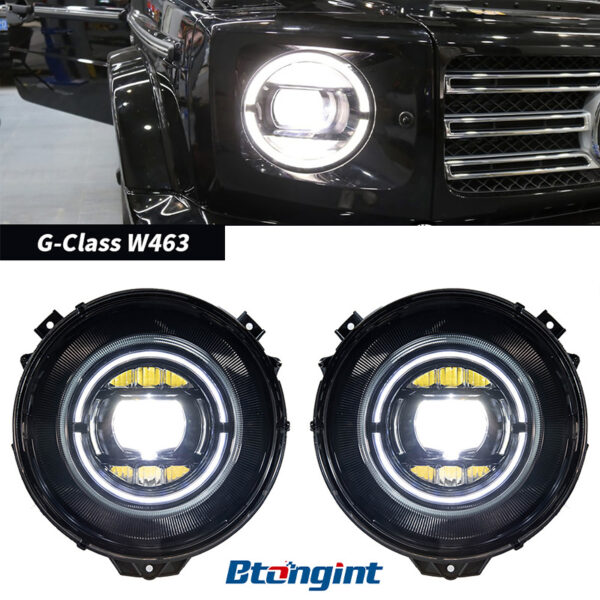 For Old Model Mercedes-Benz G-Class W463 G500 G63 G350 G400 G55 – Upgrade to New Style Smoked Multibeam LED Headlight Assembly