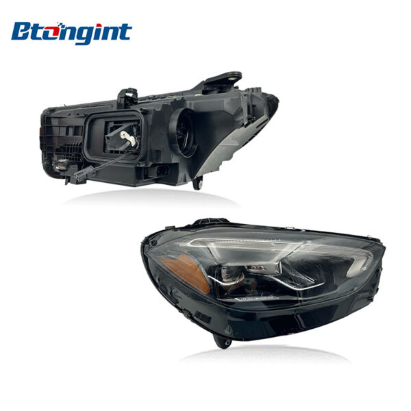 OEM US‑Spec LED Headlight Assembly With Amber Marker For 2020‑2023 Mercedes‑Benz C‑Class W206 C200 C260 C300, Original Used Front Headlamp
