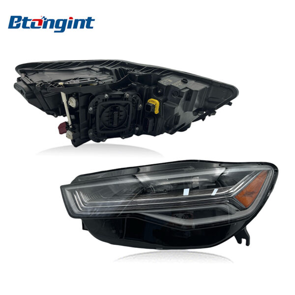 Original Used US Market LED Headlight For Audi A6 A6L C7.5 2016‑2018 Front Headlamp Assembly